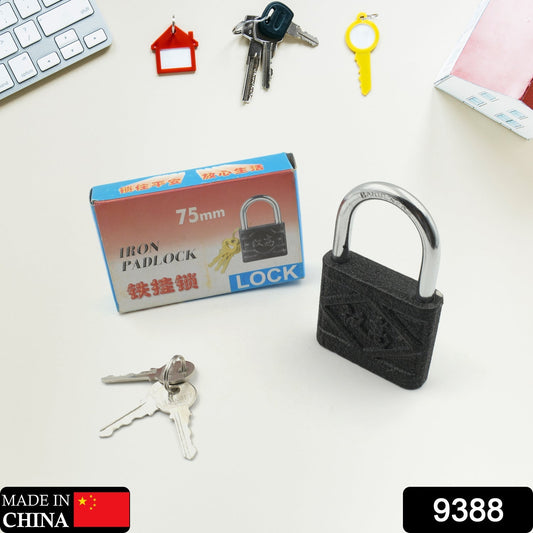 Black Iron Padlock οΏ½οΏ½οΏ½ Brass Core, Waterproof & Anti-Theft for Home & Outdoor (