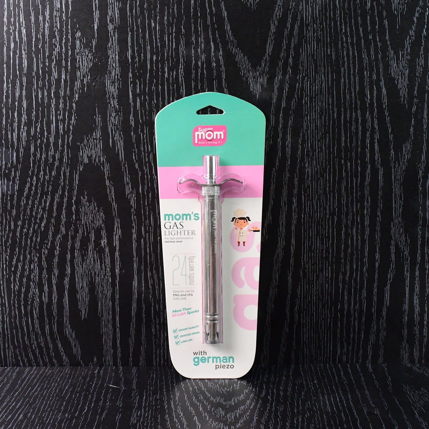 Supermom Mom���s Stainless Steel Gas Lighter with German