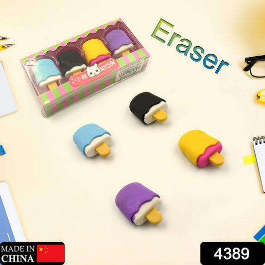 Cone, Donut & Lollipop Eraser Set for KidsοΏ½οΏ½οΏ½ School Gifts (1 Set 4 Pc, T