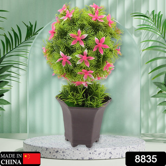 Wild Artificial Flower Plant with Cute Pot οΏ½οΏ½οΏ½ Home Office Tabletop Decor, Indoor Balcony Decoration