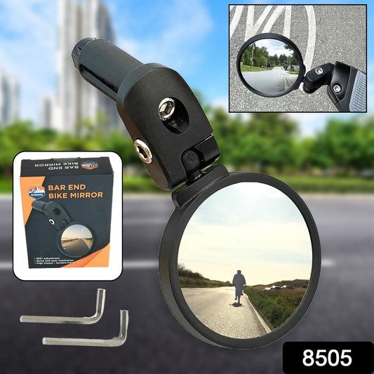 Bar End Bike Mirror: 360οΏ½οΏ½ Rotatable & Foldable (1