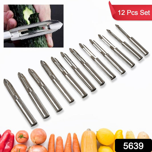Stainless Steel Peeler Set οΏ½οΏ½οΏ½ Multi-Purpose Handle for Peeling & Shredding (12 Pc