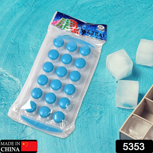 Smart Push Out Round Shape Mini Ice Cube Trays with Flexible Silicone Bottom | Round Shape Silicone Chocolate Mold Maker Ice Cube Tray Freeze Mold
