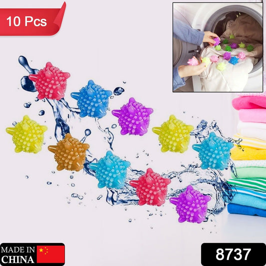 Soft Star Laundry Dryer Balls ��� 10-Piece Multi-Color Clothes So