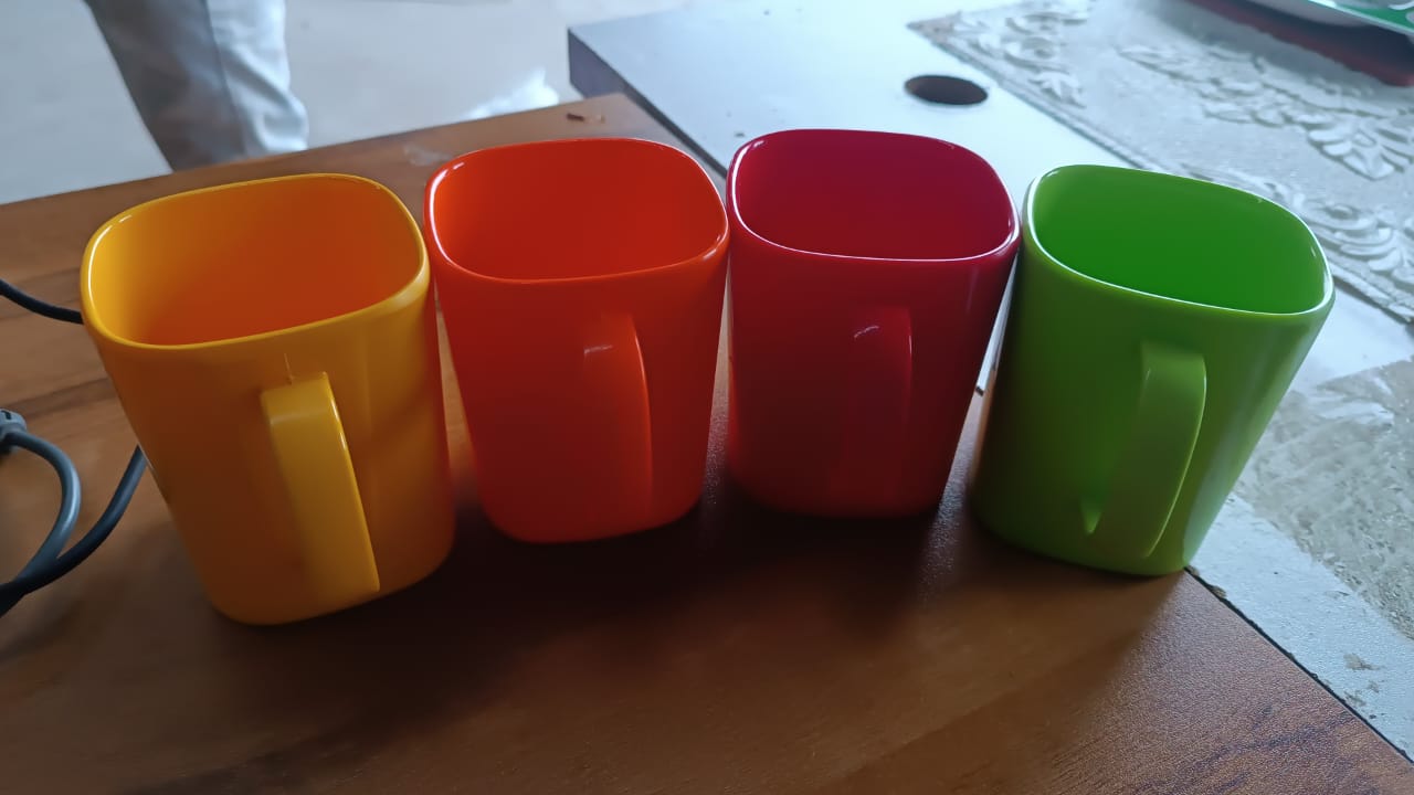 Square Melamine Mug ��� Premium Durable Lightweight Cup