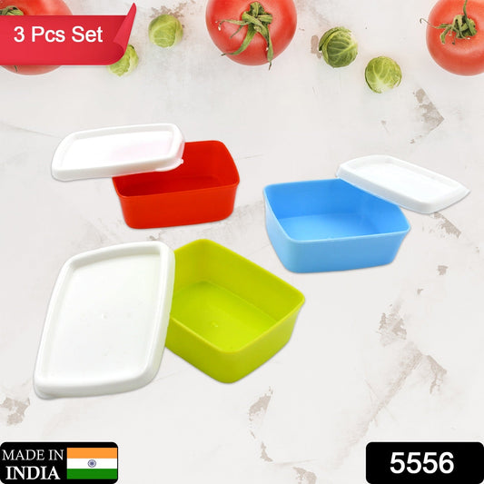 3-Piece Multicolor Airtight Container Set οΏ½οΏ½οΏ½ Rectangular Food & Fridge S