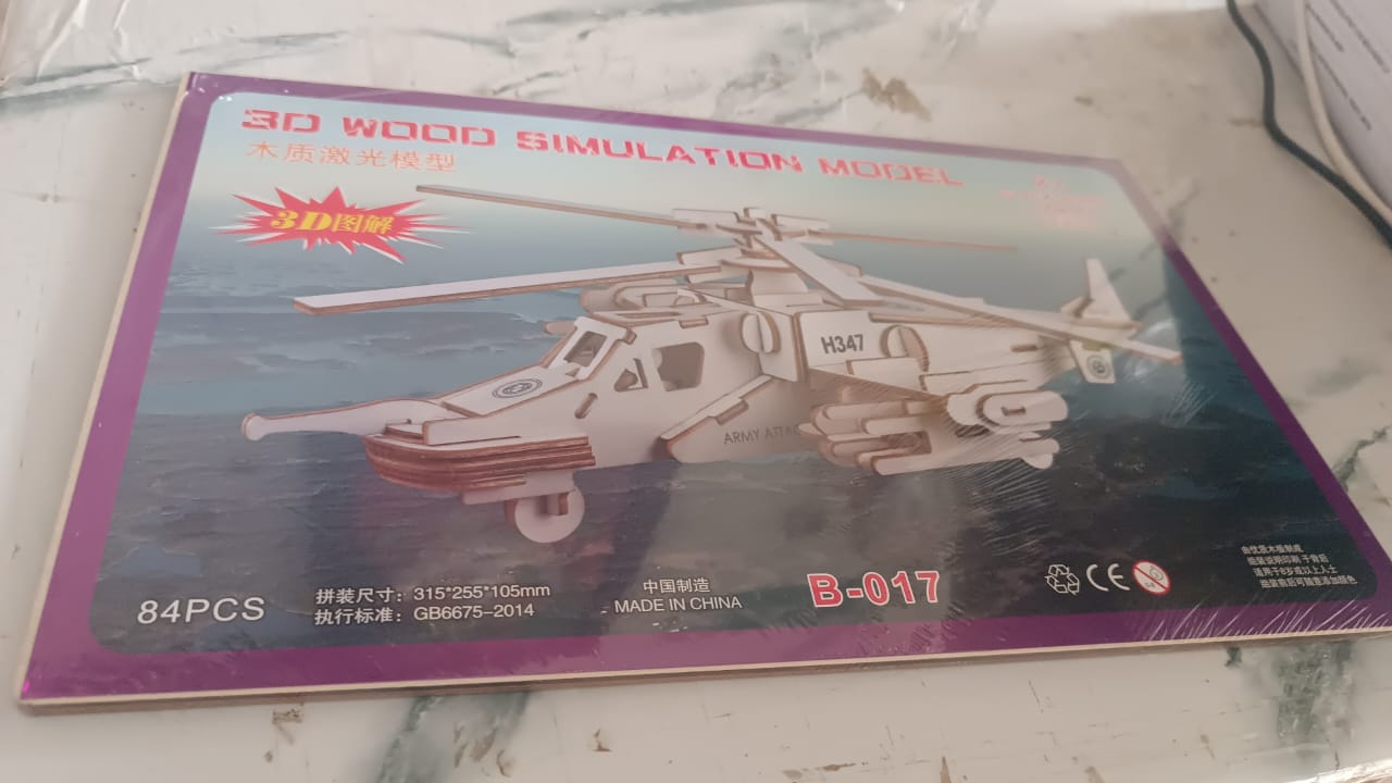 3D Wooden Aircraft Puzzle DIY Assembly Kit (Mix Design ���