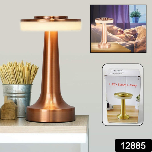 Touch LED Metal Desk Lamp οΏ½οΏ½οΏ½ USB Rechargeable, 3 Colors/Brightness Levels, Dimmable Eye Protection