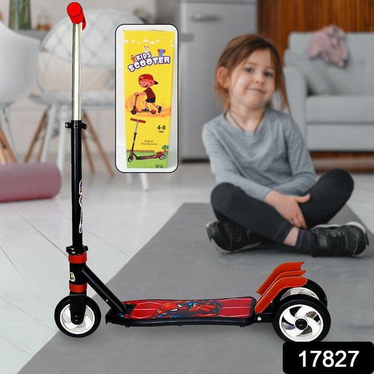 Basic Kids Ride On Leg Push Scooter for Boys and Girls (4 - 8 Years Old Kids) Foldable Scooter Cycle with Height Adjustment for Boys and Girls Multicolor (1 Pc / 3 Wheel)Γ―ΒΏ