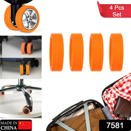 Silicone Suitcase Wheel Covers οΏ½οΏ½οΏ½ Noise Reduction & Protection (4 P