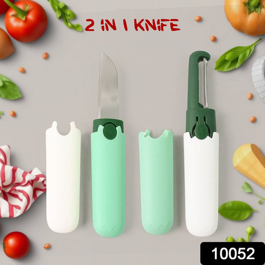 2-in-1 Multifunctional Knife & Sawtooth Peeler for Fruits and Vegetables
