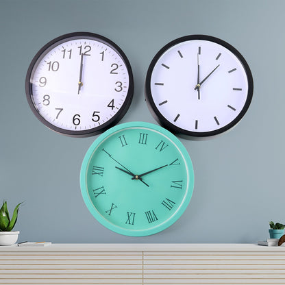 Classic Wall Clock for Home and Office ��� Mix Design Round 1 Pc Assorted P