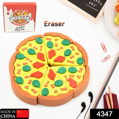 3D Pizza Slices Eraser Set ��� Fancy & Colorful Stationery for Kids & Gifts (7