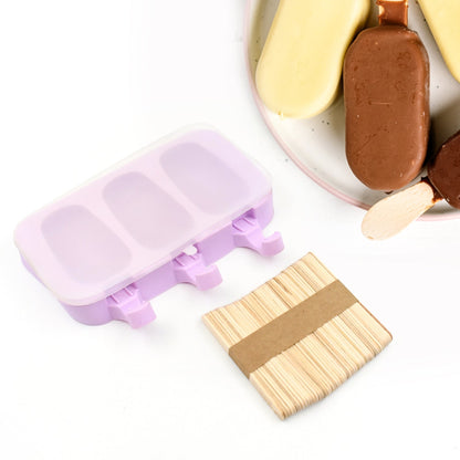 Silicone Sicle Molds ��� DIY Ice Pops with Lids & 50