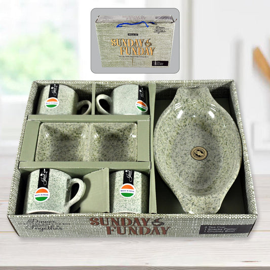Sunday Funday 6-Piece Tea Set ��� Platter & Dua