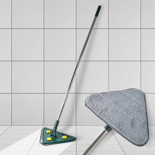 2-in-1 Extendable Triangle Mop ��� Retractable, 360�� Rotating, Telescopic & Reusable Mop He