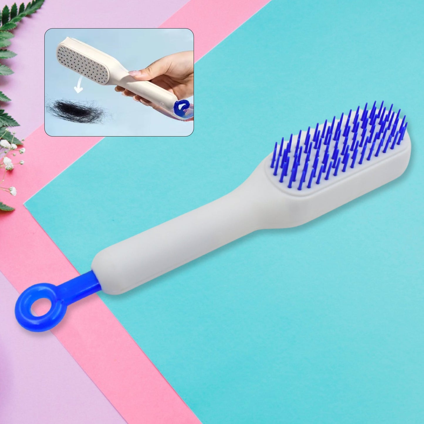 Self-Cleaning Hairbrush ��� Anti-Static, Detangling, Rotating Massage Comb, Hair acces