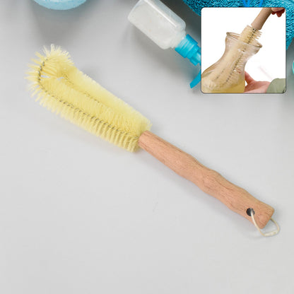 13 inch Bottle Brush, Bristle Brush with�� Wood Handle, Washing Brush with Wooden Handle, Kitchen Cleaning Tool, Brushes for Dish, Tumbler, Teapot, Cup,