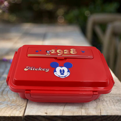 Cartoon Printed 4��Compartment Insulated Lunch Box Stainless Steel |Tiffin Box for Boys, Girls, School & Office Men��for Microwave  Freezer Safe��Adult Children Food Cont