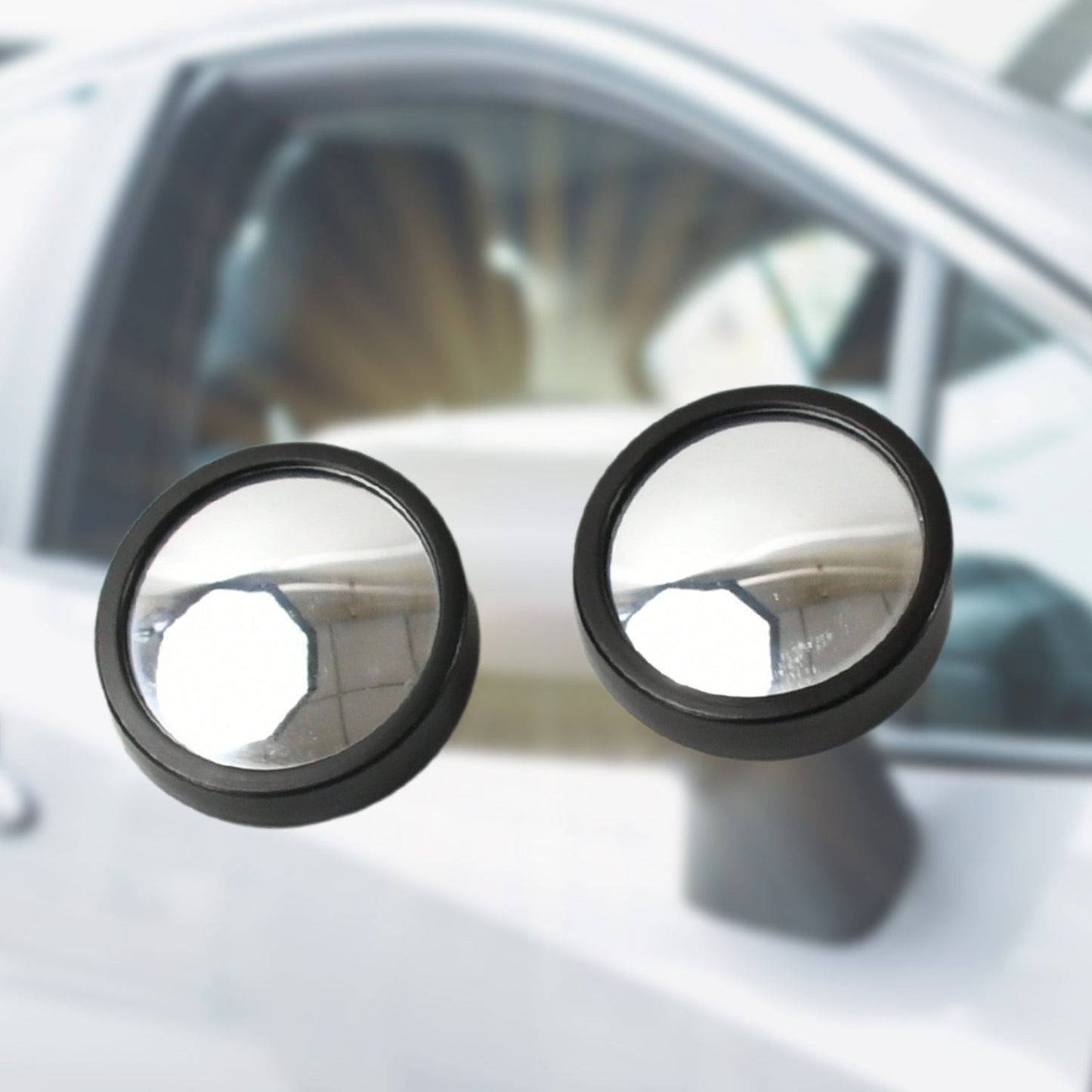 Car Blind Spot Mirror ��� HD Glass, Convex & Frameless (2 Pc