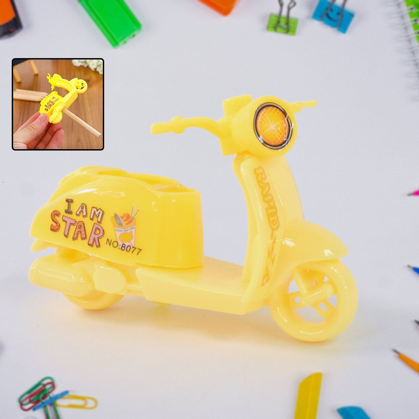Bike Shaped Pencil Sharpener ��� Unique and Fun Stationery Accessory for Creative Work
