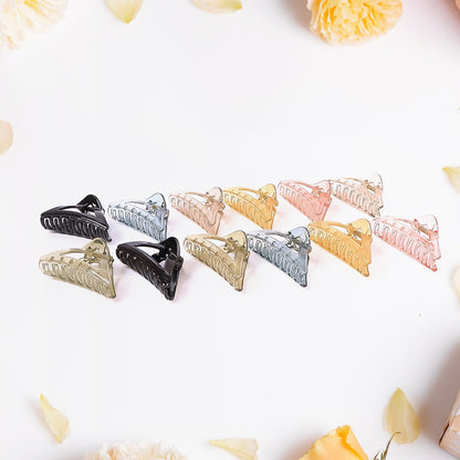Triangle Shape Mix Color Plastic Hair Claw Clip ��� 1 Pc Durable Grip for Women and