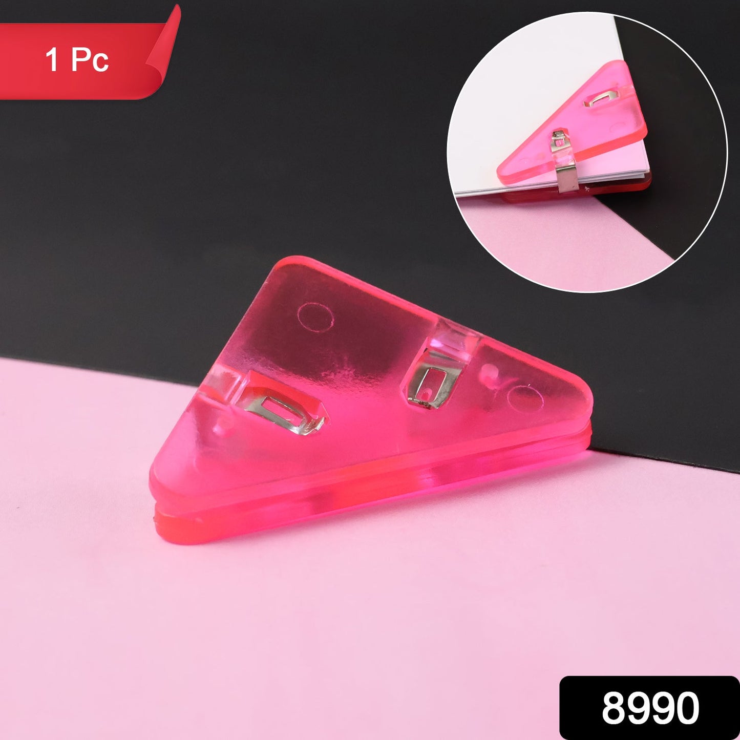 Triangle Paper Clips | Small Corner Clips for Paper, Document Clip (1 pc)