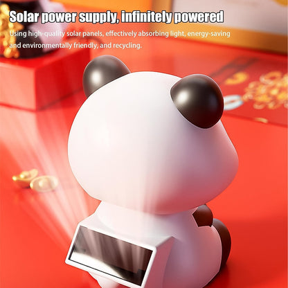 Solar Powered Moving Panda Car Dashboard Decoration ��ï¿