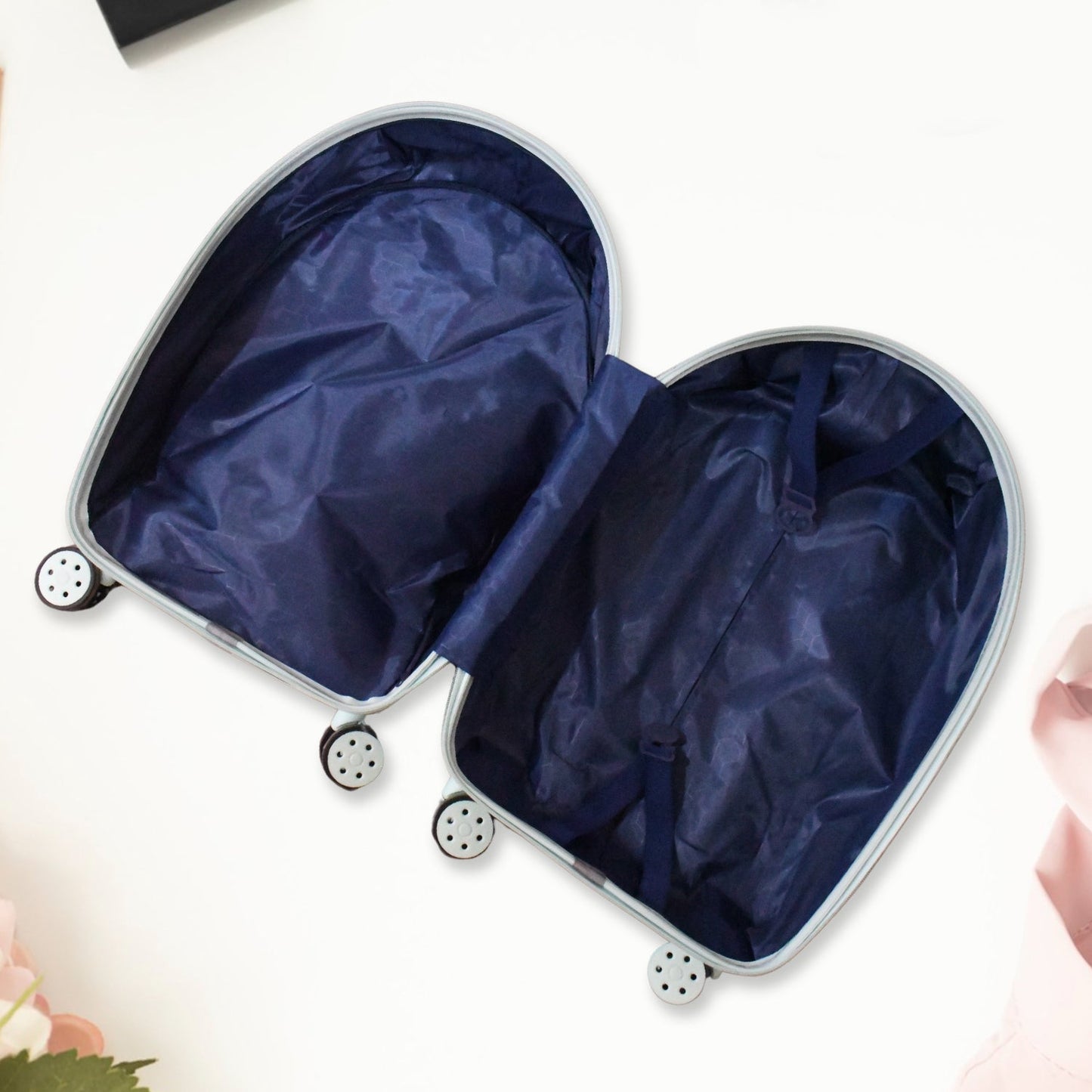 17849��Suitcase For Kids, Girls Green Small Cabin Hard Cover Holiday Carry On Trolley with Extendable Handle, Children's Luggage, Trolley Rolling Luggage for Toddlers Men Woman (Mix Co