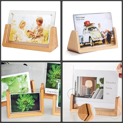 ýýWooden Picture Stand, Photo Frame Stand (1 Pc)