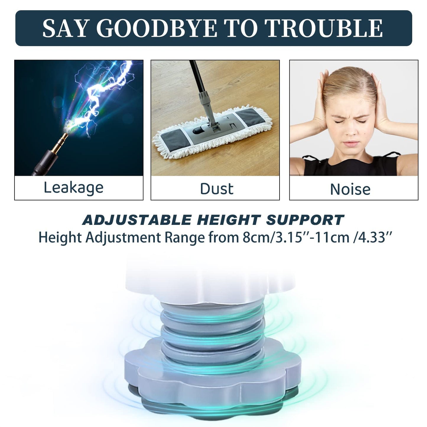 Washing machine support, anti vibration washing machine support adjustable washer anti vibrasion pads, washer & dryer pedestals,��Washing Machine Accessory Anti- Skid Pad PVC Lifting Pad Non-Slip ( 1
