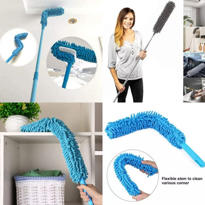 Adjustable Long Handle Microfiber Dust Brush ��� Foldable Ceiling & Appliance C
