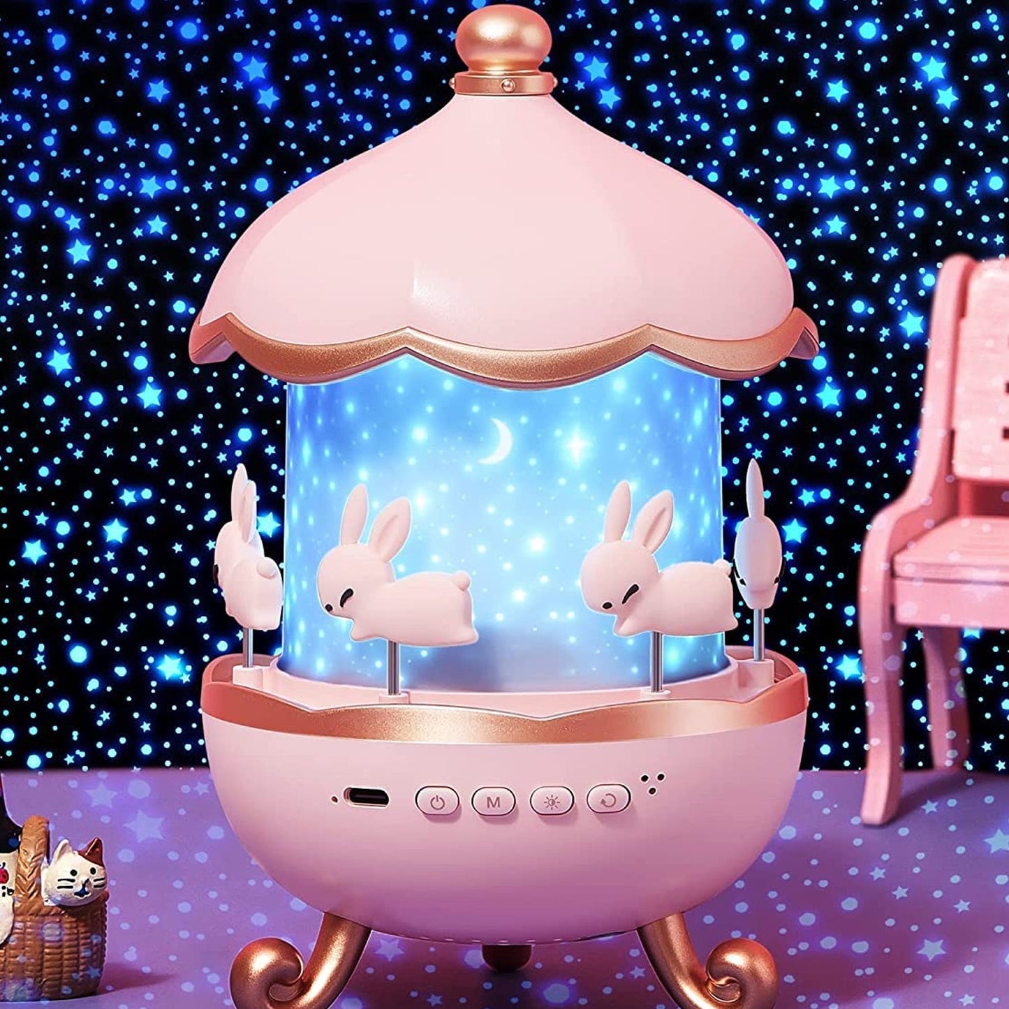 Bunny���s Carousel Rotating LED Night