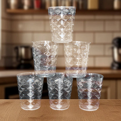 Apex Pyramid Design Unbreakable Plastic Glass ���