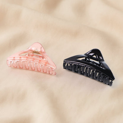Triangle Shape Mix Color Plastic Hair Claw Clip ��� 1 Pc Durable Grip for Women and
