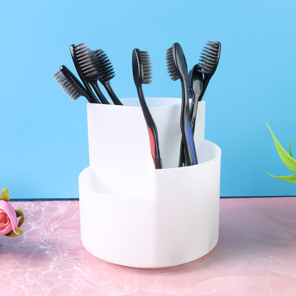 Soft Toothbrush With Plastic Round Box for Men and Women, Kids, Adults��Plastic Toothbrush (10 pcs