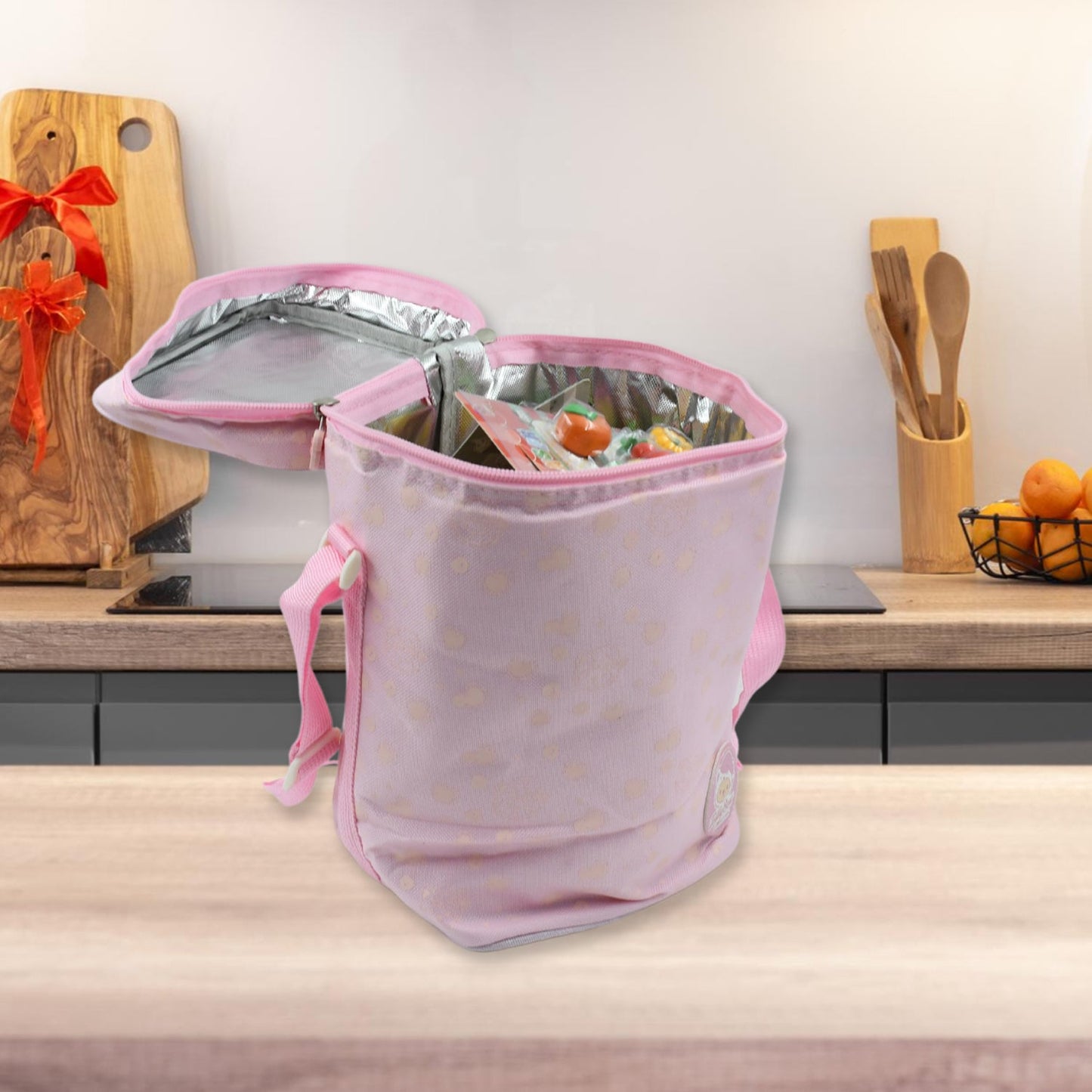 Cute Animal Zip Lunch Bag with Adjustable Strap ��� Reusable & Durable