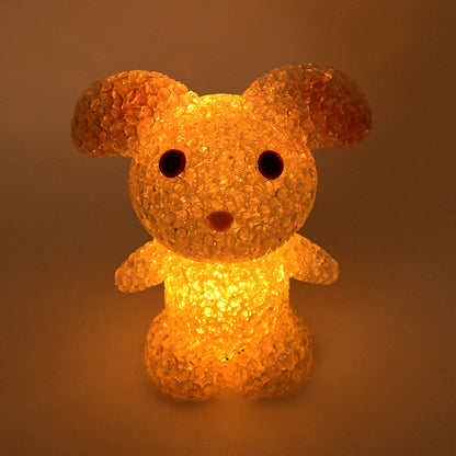 Crystal LED Night Light Lamp ��� Cute Glowing Animal Decorative Light
