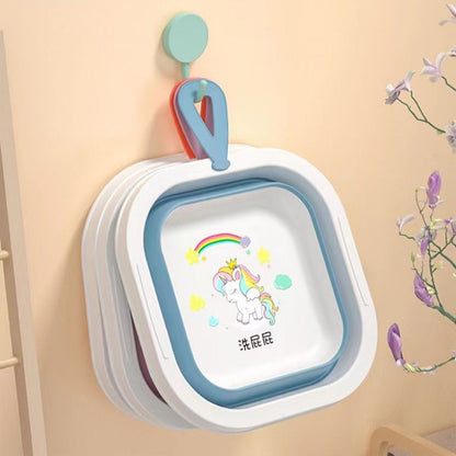 Space-Saving Foldable Baby Wash Basin, Lightweight & Easy to Clean for Home (28��28