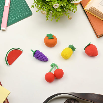 3D Mix Design Fancy & Colorful Erasers ��� Cute Novelty Eraser Set for Kids & School Prize (