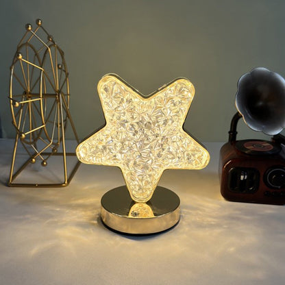Star Crystal Diamond Touch Lamp ��� USB Rechargeable, 3-Way Di