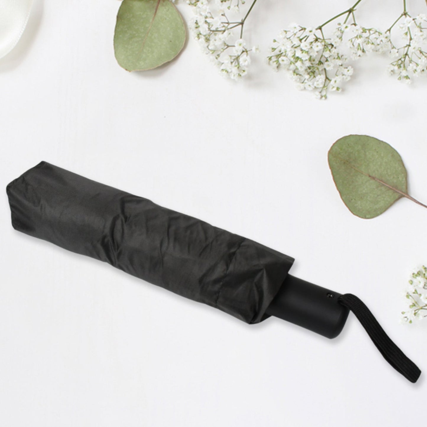 2 Fold Manual Umbrella ��� Wind, Sun & Rainproof with Steel Shaft & Wrist