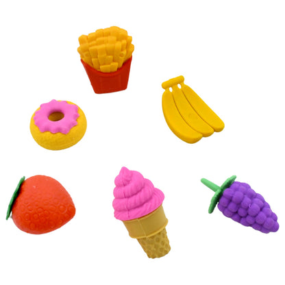 3D Food Fancy & Colorful Erasers ��� Cute Novelty Eraser Set for Kids & School Prize (1 Set / Mix Design &