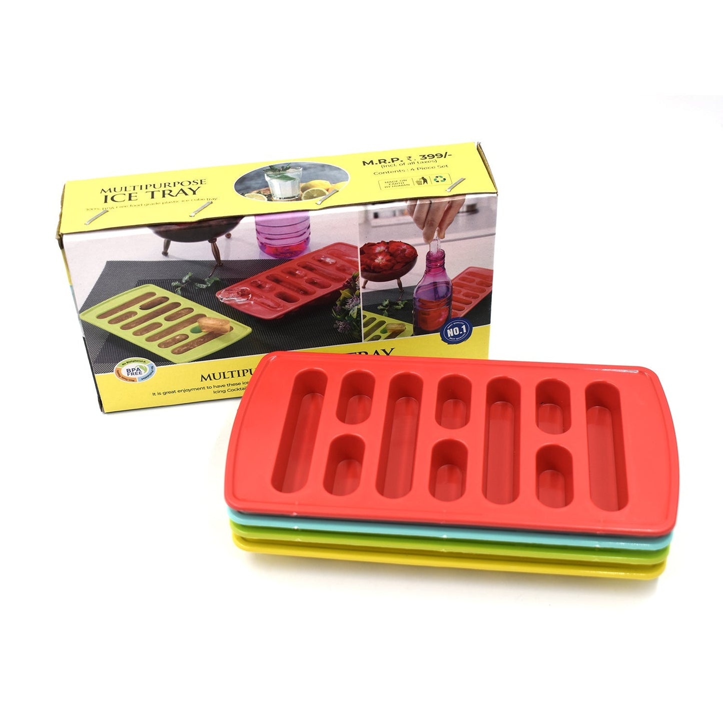 4-Piece Fancy Ice Tray ��� Versatile Household Ice