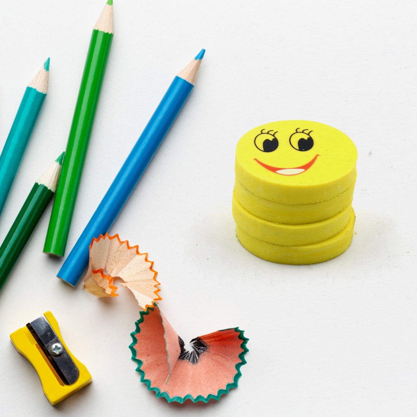 Cute Smile Emoji Eraser Set ��� Perfect for Kids (4p