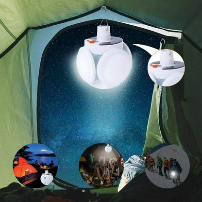 Solar Multi-Functional Emergency LED Light ��� USB Rechargeable, 5 Modes, Foldable, SOS & IP65 Wate
