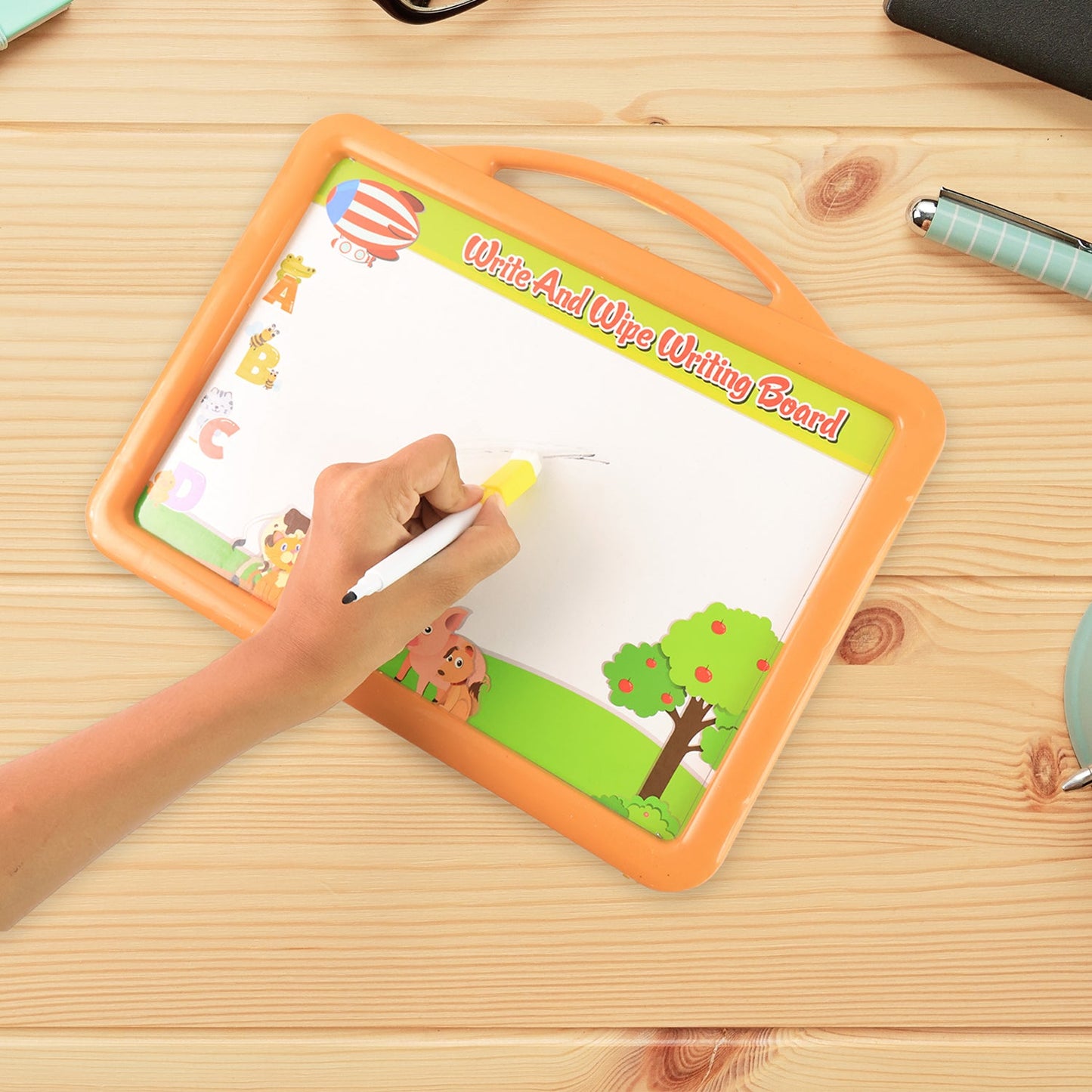 Dry Erase & Chalkboard Combo Board for Kids ��� Education