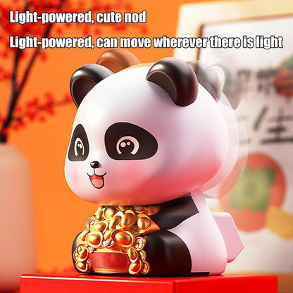 Solar Powered Moving Panda Car Dashboard Decoration ��ï¿