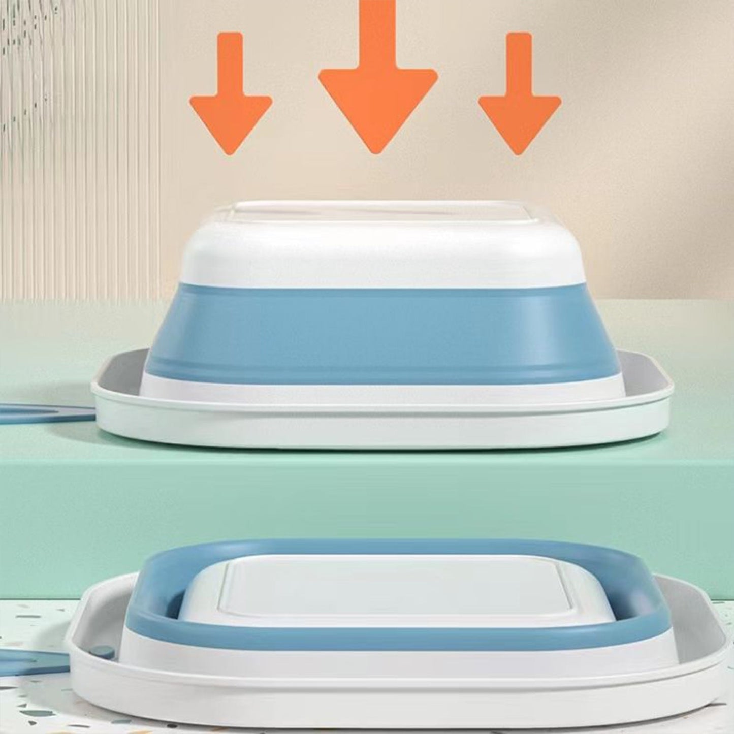 Space-Saving Foldable Baby Wash Basin, Lightweight & Easy to Clean for Home (28��28