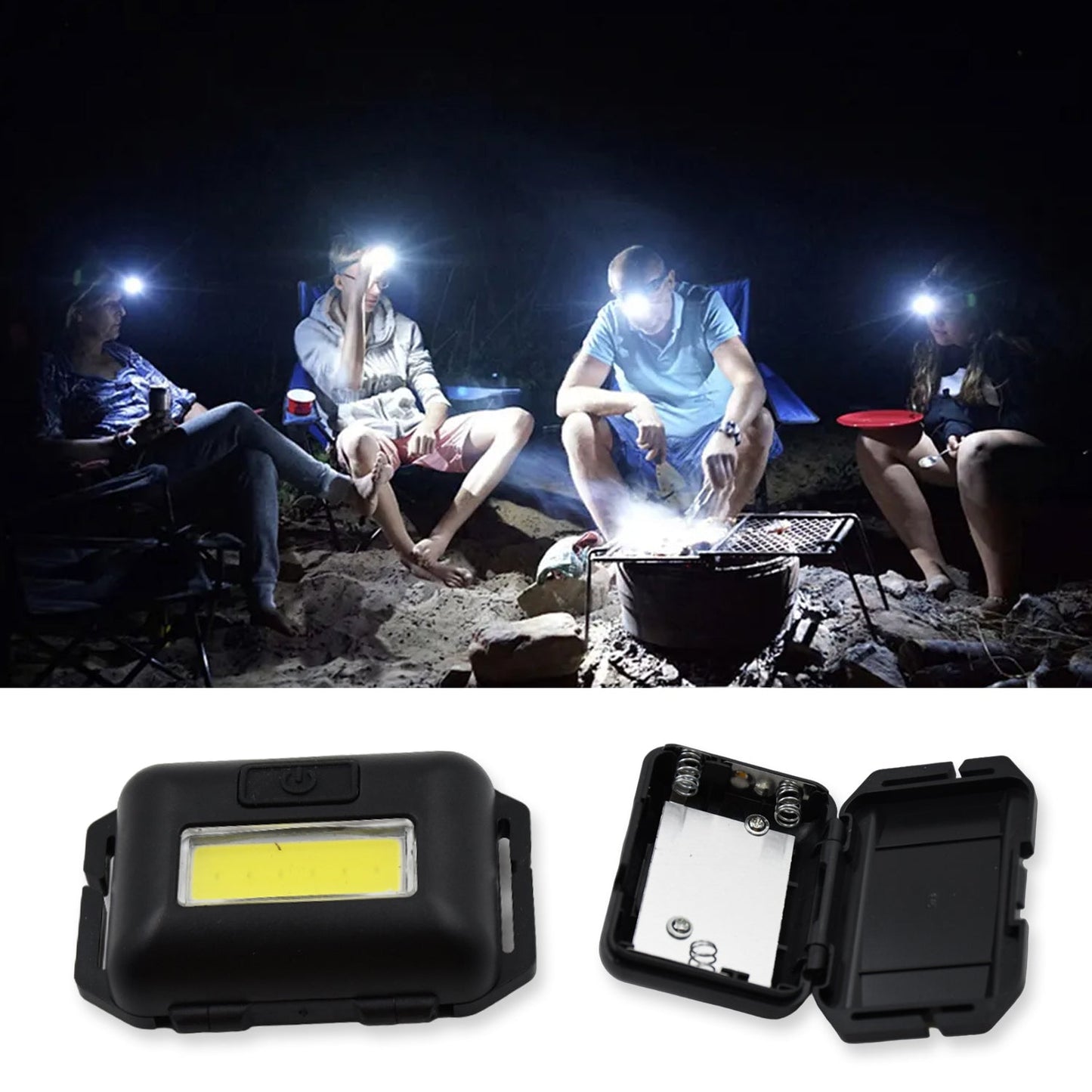 10W COB Waterproof Headlamp ��� Portable Lantern for Camping, Hiking, Cycling & Hunting